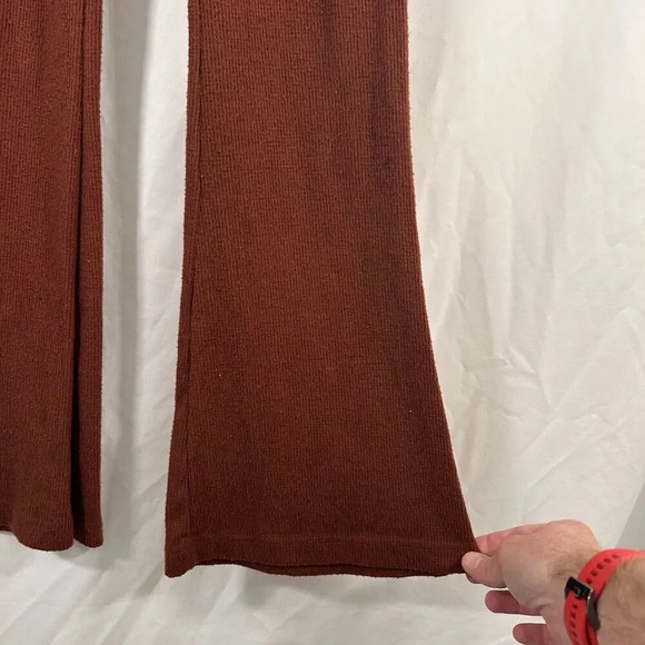 LA Hearts Pacsun Pants Women's Medium Brown Flared Ribbed Pull On Stretchy - Picture 4 of 8